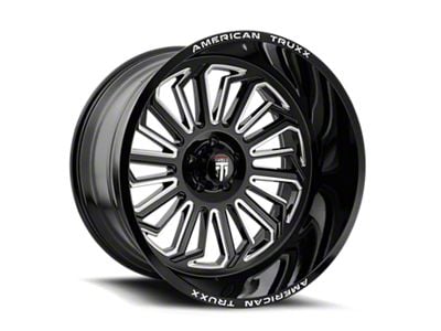 American Truxx Butcher Gloss Black Milled 8-Lug Wheel; 20x9; -12mm Offset (03-09 RAM 2500)