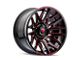 American Truxx Evolution Gloss Black with Prizm Red 8-Lug Wheel; 22x12; -44mm Offset (03-09 RAM 2500)