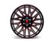 American Truxx Evolution Gloss Black with Prizm Red 8-Lug Wheel; 22x12; -44mm Offset (03-09 RAM 2500)