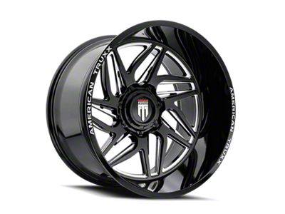 American Truxx Goliath Gloss Black Milled 8-Lug Wheel; 20x10; -24mm Offset (03-09 RAM 2500)