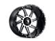 American Truxx Vortex Gloss Black Machined 8-Lug Wheel; 24x14; -76mm Offset (03-09 RAM 2500)