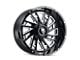 American Truxx Blade Gloss Black Milled 8-Lug Wheel; 20x10; -24mm Offset (03-09 RAM 3500 SRW)