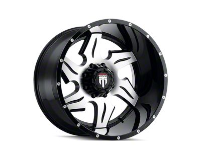 American Truxx Ninja Gloss Black Milled 8-Lug Wheel; 22x14; -76mm Offset (03-09 RAM 3500 SRW)