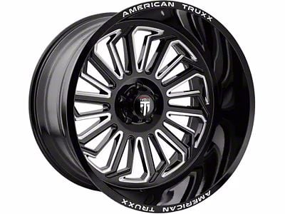 American Truxx Butcher Gloss Black Milled 6-Lug Wheel; 20x9; -12mm Offset (07-13 Sierra 1500)