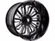 American Truxx Butcher Gloss Black Milled 6-Lug Wheel; 20x9; -12mm Offset (07-13 Sierra 1500)