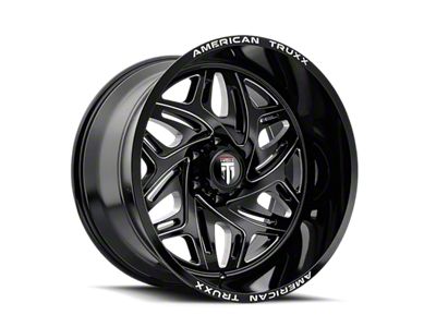 American Truxx Euphoria Gloss Black Milled 6-Lug Wheel; 20x9; 0mm Offset (07-13 Sierra 1500)