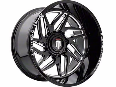 American Truxx Goliath Gloss Black Milled 6-Lug Wheel; 20x10; -24mm Offset (07-13 Sierra 1500)