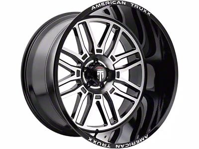 American Truxx Restless Gloss Black Machined 6-Lug Wheel; 20x10; -25mm Offset (07-13 Sierra 1500)