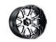 American Truxx Bomb Gloss Black Machined 8-Lug Wheel; 22x14; -76mm Offset (11-14 Sierra 2500 HD)