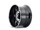 American Truxx Lonestar Gloss Black Machined 8-Lug Wheel; 22x12; -44mm Offset (11-14 Sierra 2500 HD)