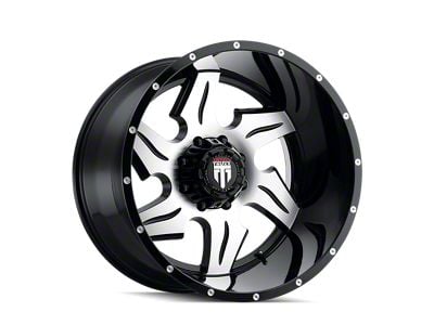 American Truxx Ninja Gloss Black Machined 8-Lug Wheel; 22x14; -76mm Offset (11-14 Sierra 2500 HD)