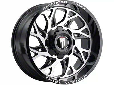 American Truxx Destiny Gloss Black Machined 6-Lug Wheel; 20x10; -24mm Offset (07-13 Silverado 1500)