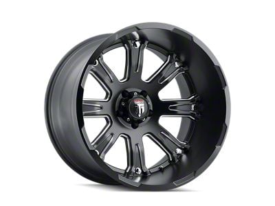 American Truxx Bomb Satin Black Milled 8-Lug Wheel; 22x14; -76mm Offset (11-14 Silverado 2500 HD)