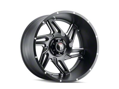 American Truxx Spurs Satin Black Milled 6-Lug Wheel; 24x14; -76mm Offset (09-14 F-150)