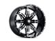 American Truxx Lonestar Gloss Black Machined 8-Lug Wheel; 22x12; -44mm Offset (11-16 F-350 Super Duty SRW)