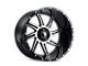 American Truxx Vortex Gloss Black Machined 8-Lug Wheel; 20x10; -24mm Offset (11-16 F-350 Super Duty SRW)