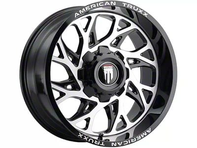 American Truxx Destiny Gloss Black Machined 6-Lug Wheel; 20x10; -24mm Offset (14-18 Silverado 1500)