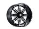 American Truxx Lonestar Gloss Black Machined 8-Lug Wheel; 22x12; -44mm Offset (15-19 Silverado 3500 HD SRW)