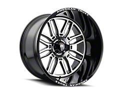 American Truxx Restless Gloss Black Milled 8-Lug Wheel; 24x14; -76mm Offset (17-22 F-350 Super Duty SRW)