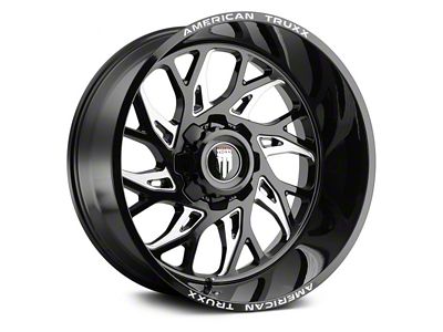 American Truxx Destiny Gloss Black Milled 5-Lug Wheel; 20x9; 0mm Offset (94-01 RAM 1500)