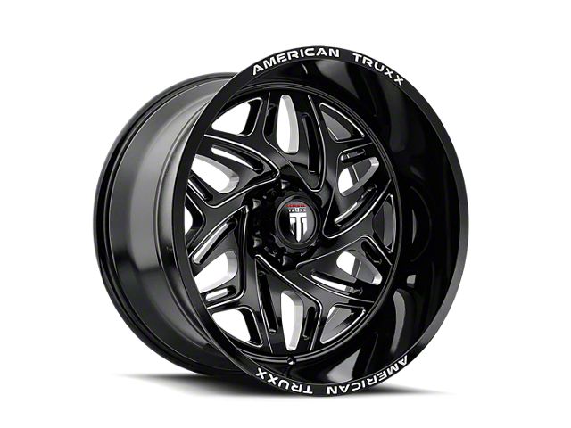 American Truxx Euphoria Gloss Black Milled 6-Lug Wheel; 20x9; 0mm Offset (99-06 Silverado 1500)