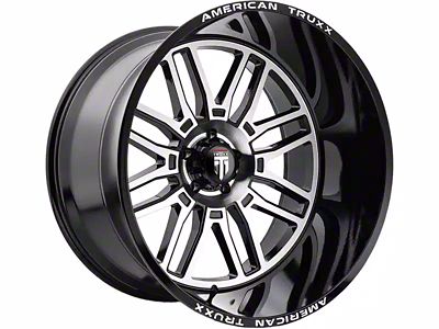 American Truxx Restless Gloss Black Machined 6-Lug Wheel; 20x10; -25mm Offset (99-06 Silverado 1500)