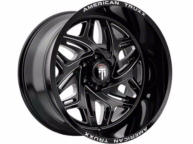 American Truxx Euphoria Gloss Black Milled 6-Lug Wheel; 20x10; -19mm Offset (23-24 Canyon)