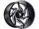 American Truxx Spiral Satin Black Milled 6-Lug Wheel; 20x10; -24mm Offset (23-24 Canyon)