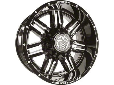 Anthem Off-Road Equalizer Gloss Black Milled 8-Lug Wheel; 20x9; 0mm Offset (01-06 Sierra 2500 HD)