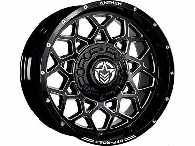 Anthem Off-Road Avenger Gloss Black Milled 8-Lug Wheel; 20x10; -18mm Offset (01-06 Sierra 3500 HD SRW)