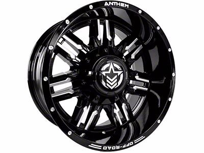 Anthem Off-Road Equalizer Gloss Black Milled 8-Lug Wheel; 18x10; -24mm Offset (01-06 Sierra 3500 HD SRW)