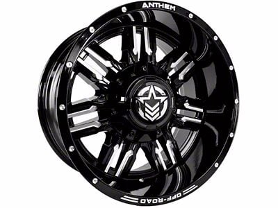 Anthem Off-Road Equalizer Gloss Black Milled 8-Lug Wheel; 18x9; -12mm Offset (01-06 Sierra 3500 HD SRW)