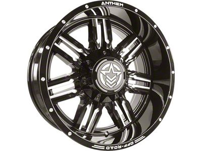 Anthem Off-Road Equalizer Gloss Black Milled 6-Lug Wheel; 20x10; -24mm Offset (04-08 F-150)