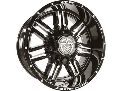 Anthem Off-Road Equalizer Gloss Black Milled 6-Lug Wheel; 18x9; -12mm Offset (04-08 F-150)