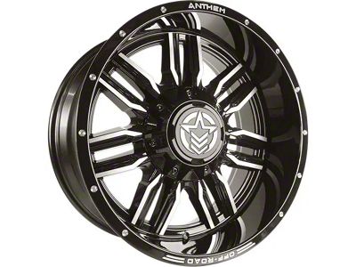 Anthem Off-Road Equalizer Gloss Black with Gray 8-Lug Wheel; 20x10; -24mm Offset (11-14 Sierra 2500 HD)