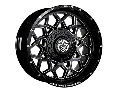 Anthem Off-Road Avenger Gloss Black Milled 8-Lug Wheel; 20x9; 0mm Offset (11-14 Sierra 3500 HD SRW)