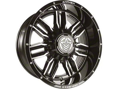 Anthem Off-Road Equalizer Gloss Black with Gray 6-Lug Wheel; 20x10; -24mm Offset (07-13 Silverado 1500)