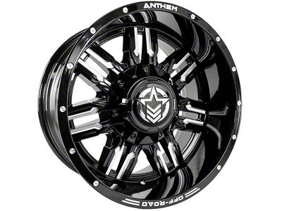 Anthem Off-Road Equalizer Gloss Black Milled 6-Lug Wheel; 18x10; -24mm Offset (07-13 Silverado 1500)