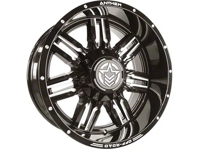 Anthem Off-Road Equalizer Gloss Black Milled 8-Lug Wheel; 20x12; -44mm Offset (11-14 Silverado 2500 HD)