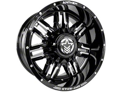 Anthem Off-Road Equalizer Gloss Black Milled 6-Lug Wheel; 18x10; -24mm Offset (14-18 Sierra 1500)