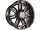 Anthem Off-Road Equalizer Gloss Black with Gray 8-Lug Wheel; 20x10; -24mm Offset (15-19 Sierra 2500 HD)