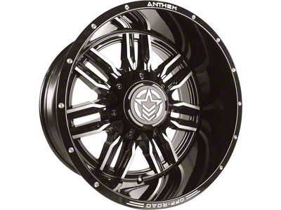 Anthem Off-Road Equalizer Gloss Black with Gray 6-Lug Wheel; 20x12; -44mm Offset (2024 Ranger)