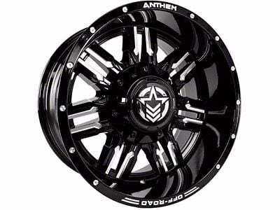 Anthem Off-Road Equalizer Gloss Black Milled 6-Lug Wheel; 20x10; -24mm Offset (2024 Ranger)