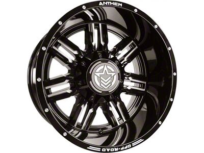 Anthem Off-Road Equalizer Gloss Black Milled 6-Lug Wheel; 20x12; -44mm Offset (2024 Ranger)