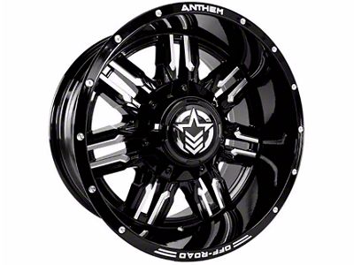 Anthem Off-Road Equalizer Gloss Black Milled 5-Lug Wheel; 20x9; 0mm Offset (94-01 RAM 1500)