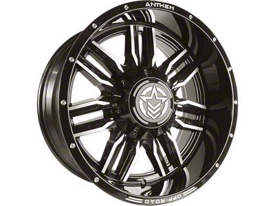 Anthem Off-Road Equalizer Gloss Black with Gray 6-Lug Wheel; 20x12; -44mm Offset (23-24 Colorado)