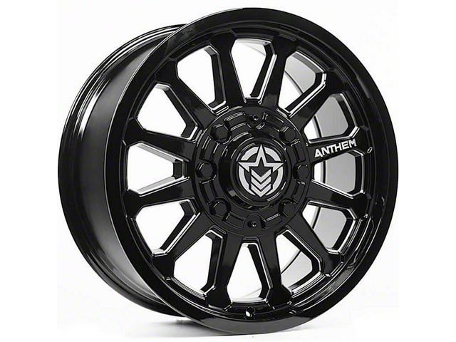 Anthem Off-Road Intimidator Gloss Black Milled 6-Lug Wheel; 17x9; 0mm Offset (15-22 Colorado)