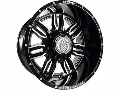 Anthem Off-Road Equalizer Gloss Black with Gray Tint Milled 8-Lug Wheel; 20x12; -44mm Offset (17-22 F-350 Super Duty SRW)