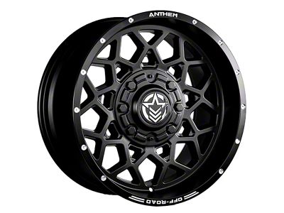 Anthem Off-Road Avenger Satin Black 8-Lug Wheel; 20x10; -18mm Offset (20-24 Silverado 3500 HD SRW)