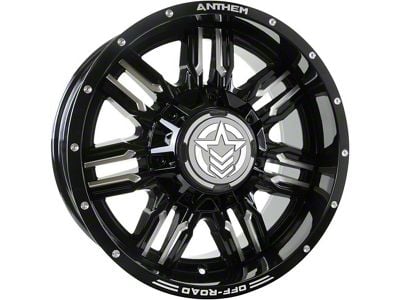 Anthem Off-Road Equalizer Gloss Black Milled 6-Lug Wheel; 18x9; -12mm Offset (07-13 Silverado 1500)